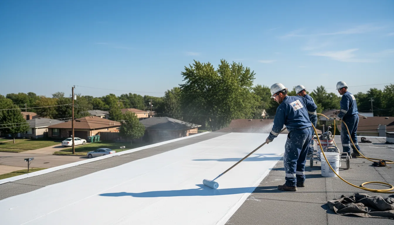 Commercial roof coating in Scales Mound, IL near me
